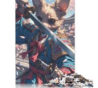 Rompecabezas de Chihuahua Samurai Blossom, 100% cartón Reciclado, de Primera Calidad, para Adultos y niños, 1000 Piezas (26 x 38 cm)