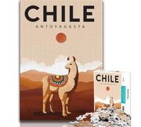 Rompecabezas de Chile de 1000 Piezas para Adultos Difícil de completar, Pero Divertido y Divertido Decoración hogar 38x26cm