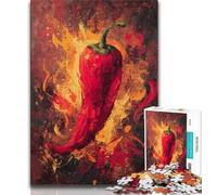 Rompecabezas de Chile Flameado para Adolescentes 1000 Piezas Ideal para Adultos y Adolescentes Juego desafiante y Familiar Regalos para el Amigo Secreto (50x75cm)