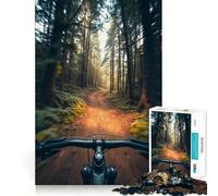 Rompecabezas de Ciclismo de montaña a Toda Velocidad por el Bosque para Adultos, 1000 Piezas, para Mejorar la Memoria, el Tiempo Libre, Bordes precisos, Regalo para Festivales 38x26cm