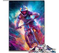 Rompecabezas de Ciclismo de montaña para Adultos, 1000 Piezas, Apto para Mayores de 14 años, Ideal para Decorar la Pared, cumpleaños (26x38cm)