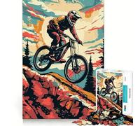 Rompecabezas de Ciclismo de montaña para Adultos, 1000 Piezas, Juguete de razonamiento y Habilidad, Alivio de la ansiedad, Corte preciso, Regalo Elegante (50x75cm)
