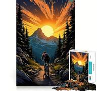Rompecabezas de Ciclismo de montaña para Adultos, 1000 Piezas, Logic Boost Toy Group Joy Premium Edge, Sorpresa de cumpleaños (38x52cm)