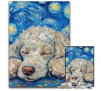 Rompecabezas de Cielo Nocturno de caniche para Adultos, 1000 Piezas, Ideal para Halloween, Navidad y cumpleaños, 50x75cm/19,68x29,52 Pulgadas.