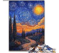 Rompecabezas de Cielo Nocturno de Van Gogh para Adolescentes, 1000 Piezas, un Regalo desafiante y difícil para Toda la Familia 50x75cm