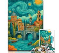 Rompecabezas de Cielo Nocturno de Venecia, 1000 Piezas, Ideal para Adolescentes, Ideal para aliviar el estrés, fomentar el Amor en Pareja, 50x75cm