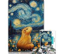 Rompecabezas de Cielo Nocturno para Adultos, Capibara, 1000 Piezas, para Adolescentes, Entrena tu Cerebro y Tus Manos, Regalo de cumpleaños, 26x38cm