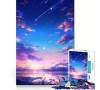 Rompecabezas de Cielo Nocturno Tranquilo y difícil para Adultos, 1000 Piezas, con Efecto Memoria, fácil de armar, Ideal para el Ocio, Regalo artístico (38x52cm)