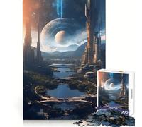 Rompecabezas de Ciencia ficción con Paisaje Urbano de 1000 Piezas para Adolescentes Juguete de lógica Mental Juego de Escape Relajante Arte de Bordes Finos Coleccionable (50x75cm)