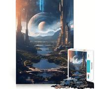 Rompecabezas de Ciencia ficción con Paisaje Urbano de 1000 Piezas para Adolescentes Mejora la Memoria Fácil de Usar Ideal para el Ocio Diseño de Pared con Corte Firme (38x52cm)