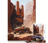 Rompecabezas de Ciencia ficción de 1000 Piezas de un Puesto avanzado en Marte para Adultos Rompecabezas Mental Arte para la relajación Mental (38x26cm)