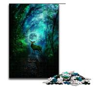Rompecabezas de Ciervos en el Bosque para Adultos desafiantes Piezas para Disfrutar en Familia para una Noche de Juegos Manualidades Decorativas 1000 Piezas (75 x 50 cm)