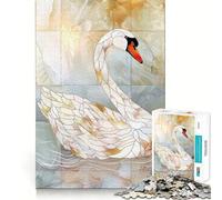 Rompecabezas de Cisne Dorado de 1000 Piezas para Adolescentes Juguete para desarrollar la Habilidad y el estrés Corte preciso Un Regalo Encantador 38x26cm