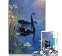Rompecabezas de Cisne Negro para Adultos y Adolescentes Ayuda a ejercitar el Cerebro Juguetes adictivos para Cultivar la Paciencia Gran Regalo 38x26cm