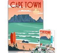 Rompecabezas de Ciudad del Cabo 1000 Piezas para Adultos, Juegos educativos, decoración del hogar, Regalo para Toda la Familia, 26x38cm