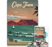 Rompecabezas de Ciudad del Cabo de 1000 Piezas para Adultos y Adolescentes, Juguetes educativos, decoración de Pared antiestrés, 38x26cm