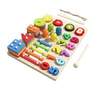 Rompecabezas de clasificación de formas de madera, Juego de mesa de aprendizaje preescolar, Bloques de geometría matemática, Juguete a juego con bordes lisos, Juego educativo de desarrollo sensorial