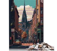 Rompecabezas de Clermont Ferrand Pixel AR, difícil desafío, 100% cartón Reciclado, Ideal para Adultos y Adolescentes, 1000 Piezas (26 x 38 cm)