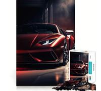 Rompecabezas de Coche Deportivo Rojo Elegante de 1000 Piezas para Adultos Ayuda a Mejorar la Memoria y Alivia la ansiedad Diseño artístico para armar Regalo Ideal (38x52cm)