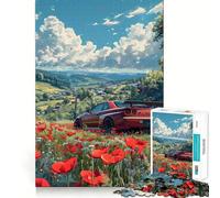Rompecabezas de Coches Deportivos con Cielo Estrellado de 1000 Piezas para Adolescentes Juguete Educativo y Divertido Diseño Compacto 38x26cm