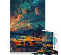 Rompecabezas de Coches Deportivos con Cielo Estrellado para Adolescentes, 1000 Piezas, Juguete para ejercitar la Mente, Actividad para el hogar, decoración de Pared con Corte de precisión 38x26cm