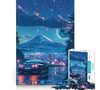 Rompecabezas de Coches Deportivos con Cielo Estrellado para Adultos, 1000 Piezas Refuerza la Memoria Diversión Relajante Bordes de Calidad Un Regalo Encantador 50x75cm