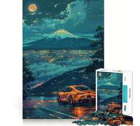 Rompecabezas de Coches Deportivos con Cielo Estrellado para Adultos, 1000 Piezas Refuerza la Memoria Diversión Relajante Bordes de Calidad Un Regalo Encantador 38x52cm