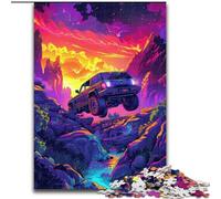 Rompecabezas de Coches en Las montañas para Adolescentes, 1000 Piezas, un Juego desafiante y Educativo para Toda la Familia, Ideal para cumpleaños y Navidad 50x75cm