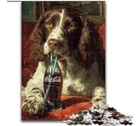 Rompecabezas de Cocker Spaniel de 1000 Piezas para Adultos ¡Cada Pieza es única! Juego Familiar desafiante (50x75cm)