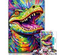 Rompecabezas de cocodrilos Coloridos para Adolescentes, 1000 Piezas, Juguetes educativos, Juegos Familiares, Regalo de cumpleaños (38x26cm)