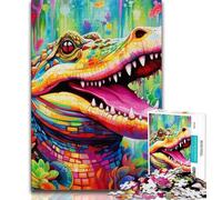 Rompecabezas de cocodrilos del Nilo de 1000 Piezas para Adolescentes Regalo de cumpleaños decoración de Pared para Mayores de 14 años (26x38cm)