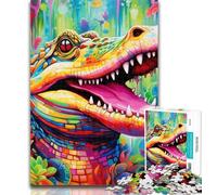 Rompecabezas de cocodrilos del Nilo de 1000 Piezas para Adolescentes y Adultos, Ideal para el hogar, Ideal para días de Lluvia, Regalo de cumpleaños 50x75cm