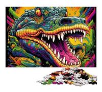 Rompecabezas de cocodrilos del Nilo de 1000 Piezas para Adultos Juego Educativo desafío Regalo de Amigo Secreto (tamaño 75 x 50 cm)
