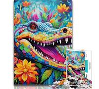 Rompecabezas de cocodrilos del Nilo para Adultos y Adolescentes, un Juego desafiante para Toda la Familia, 38x26cm