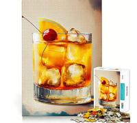 Rompecabezas de cóctel Whiskey Sour 1000 Piezas Juego Divertido sin Rebabas Piezas de Corte Limpio portátil Ideal para Viajar (38x52cm)