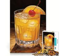 Rompecabezas de cóctel Whiskey Sour para Adolescentes 1000 Piezas Juego para estimular la Mente Montaje Firme y Seguro Actividad para Fortalecer los Lazos Familiares (50x75cm)