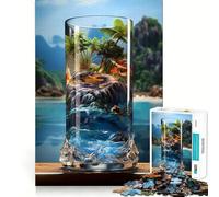 Rompecabezas de cócteles de Nature Island para Adolescentes, 1000 Piezas, fortalece la Memoria, Alivia la tensión, Borde Liso, Sorpresa navideña (38x26cm)