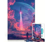 Rompecabezas de Cohete Espacial para Adultos, 1000 Piezas, Juego Inteligente, patrón para aliviar el estrés, Regalo conmovedor 38x52cm