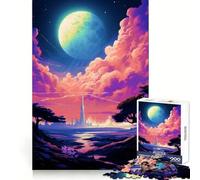 Rompecabezas de Cohetes, Nebulosa Espacial y Galaxia de 1000 Piezas para Adultos Fortalece la Memoria Ideal para Grupos Bordes limpios Regalo Elegante (38x52cm)