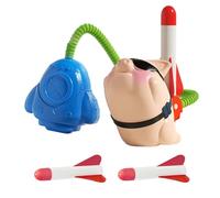 Rompecabezas de cohetes para niños, cohetes para niños, tope portátil step-on para niños, juguete de jardín, juguete de lanzamiento de cohetes multifuncional divertido de espuma, juego de lanzamiento