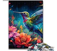 Rompecabezas de colibrí psicodélico de 1000 Piezas para Adultos, Hecho de Madera, Juego Familiar Interactivo, decoración del hogar, Regalo desafiante y acertijo, 1000 Piezas(50x75cm)