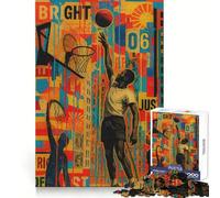 Rompecabezas de Collage de Baloncesto de 1000 Piezas para adultosIdeal para ejercitar la Memoria y relajarseCorte suaveUn Regalo Encantador(50x75cm)