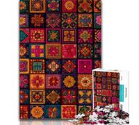 Rompecabezas de Collage de Flores de Mandala para Adultos y Adolescentes, 1000 Piezas, Juguetes educativos, Juegos para aliviar el estrés, Lista de Deseos con Papá Noel, 38x26cm