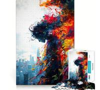 Rompecabezas de Colores aleatorios de 1000 Piezas para Adolescentes Fortalece la Memoria, Calma, relajación, Bordes Suaves Regalo increíble (38x26cm)