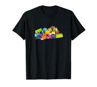 Rompecabezas de Colores - Bloques de construcción de Colores - Fiesta temática Camiseta gráfica económica