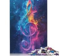 Rompecabezas de colores con clave de sol para adultos, 1000 piezas, rompecabezas creativo, juego de descompresión, 1000 piezas (75 x 50 cm)