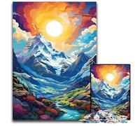 Rompecabezas de Colores de la Jungfrau Suiza para Adultos 1000 Piezas desafiante Rompecabezas para Adultos Ideal para Jugar en Familia o como Regalo Decorativo 1000 Piezas (75x50cm)