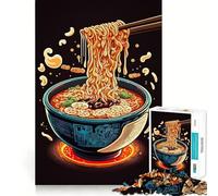 Rompecabezas de Comida Japonesa Ramen de 1000 Piezas para Adolescentes Juguete para desarrollar la lógica, Relajante y Divertido Corte preciso Regalo artístico (50x75cm)