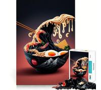 Rompecabezas de Comida Japonesa Ramen Neon para Adultos, 1000 Piezas, Mejora la Memoria, Divertido, para armar, Arte, Coleccionable (50x75cm)