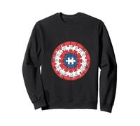 Rompecabezas de Conciencia sobre el Autismo Escudo de superhéroes Capitán Autismo Sudadera
